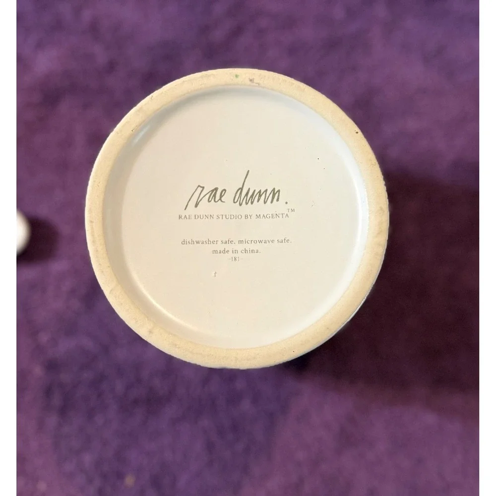 Rae Dunn Honey Pot Ceramic Jar with Lid and Spoon White Farmhouse Decor